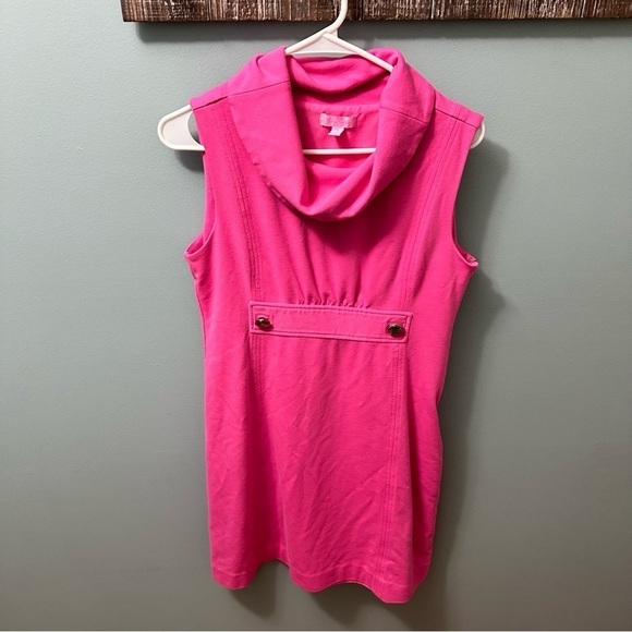 Lilly Pulitzer pink cowl neck sleeveless jerseys mini dress size small - Picture 4 of 12